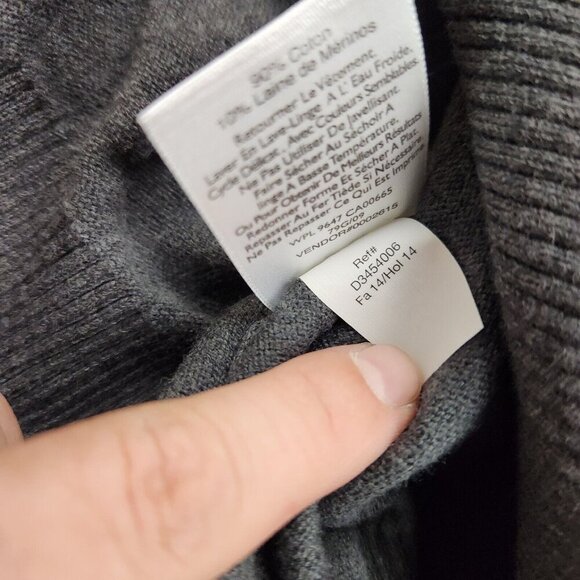 Mens Eddie Bauer size XLT Merino Cotton Vneck Long Sleeve Pullover Sweater - Picture 7 of 8